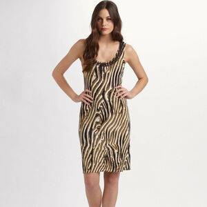 Josie NATORI Animal Print Tank Dress